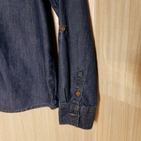 Jones New York Jeans Denim Petite Button Down - Picture 4 of 7